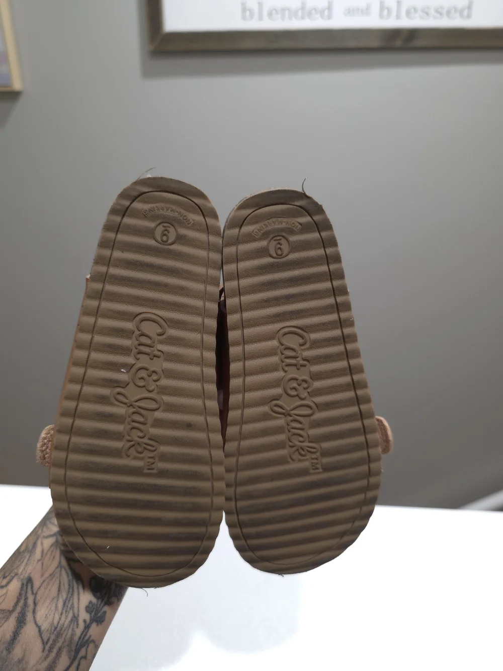 Cat & Jack Tan Double-Buckle Kids Sandals